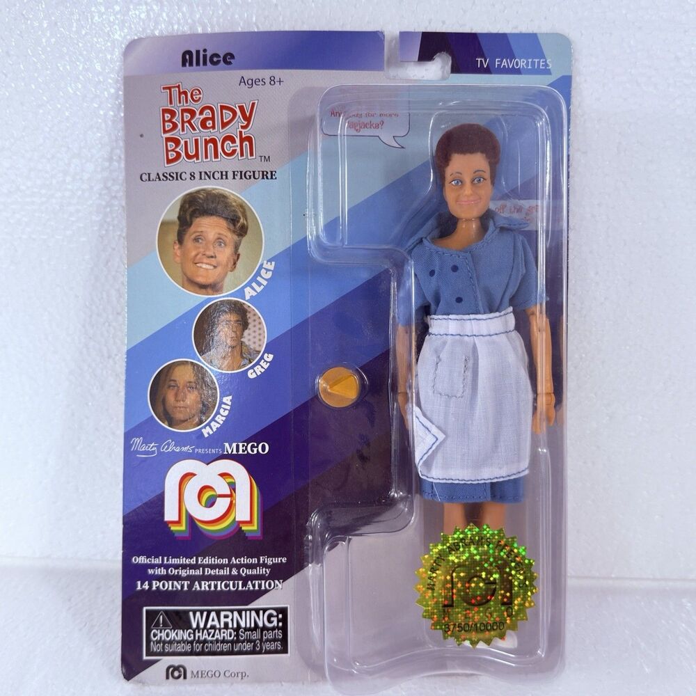New ALICE the HOUSEKEEPER - Mego 2018 CLASSIC 8" FIGURE Marty Abrams BRADY BUNCH